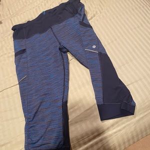 lululemon athletica Blue and Black Leggings